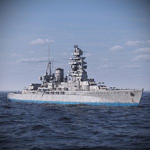 Weathered Naval Warship with Corrosion and Paint Damage Grey Used Rigged