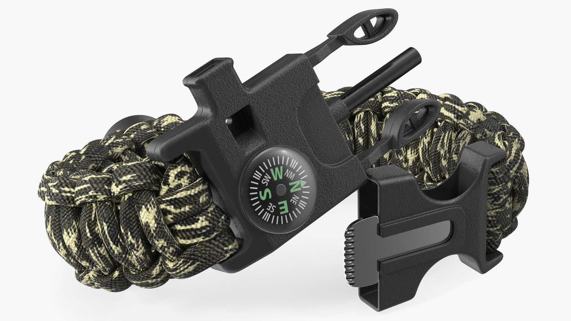 Tactical Paracord Bracelet Camo 3D model preview