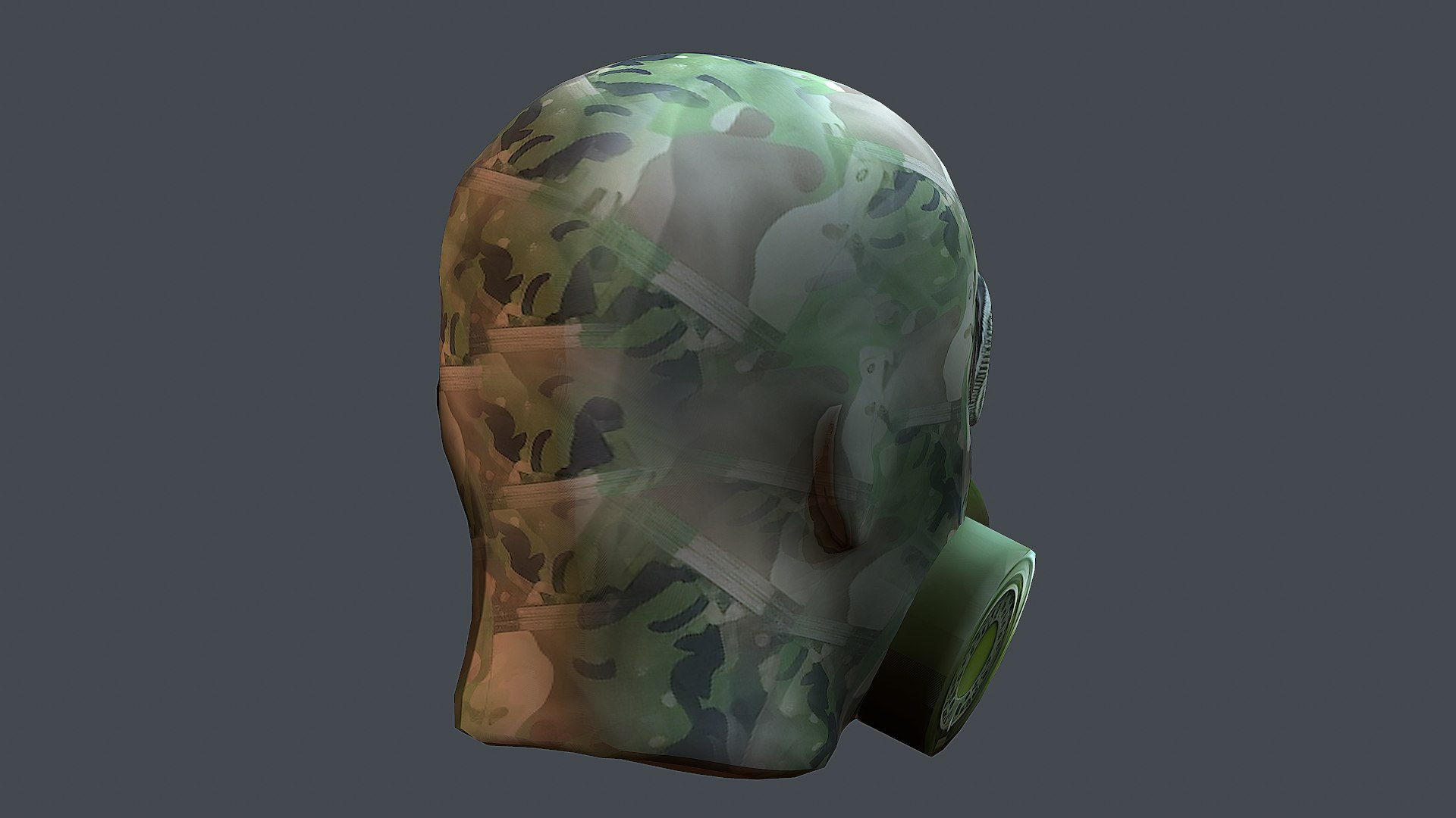 3D model Gas mask helmet 3d model military combat soldier armor scifi ...