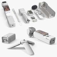 Compact Gimbal Camera with Accessories Set Fur
