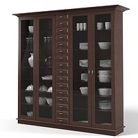 Siematic Display cabinet cupboard glass kitchen modern contemporary tableware