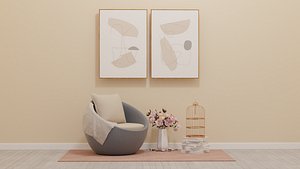 3D Wicker Chair