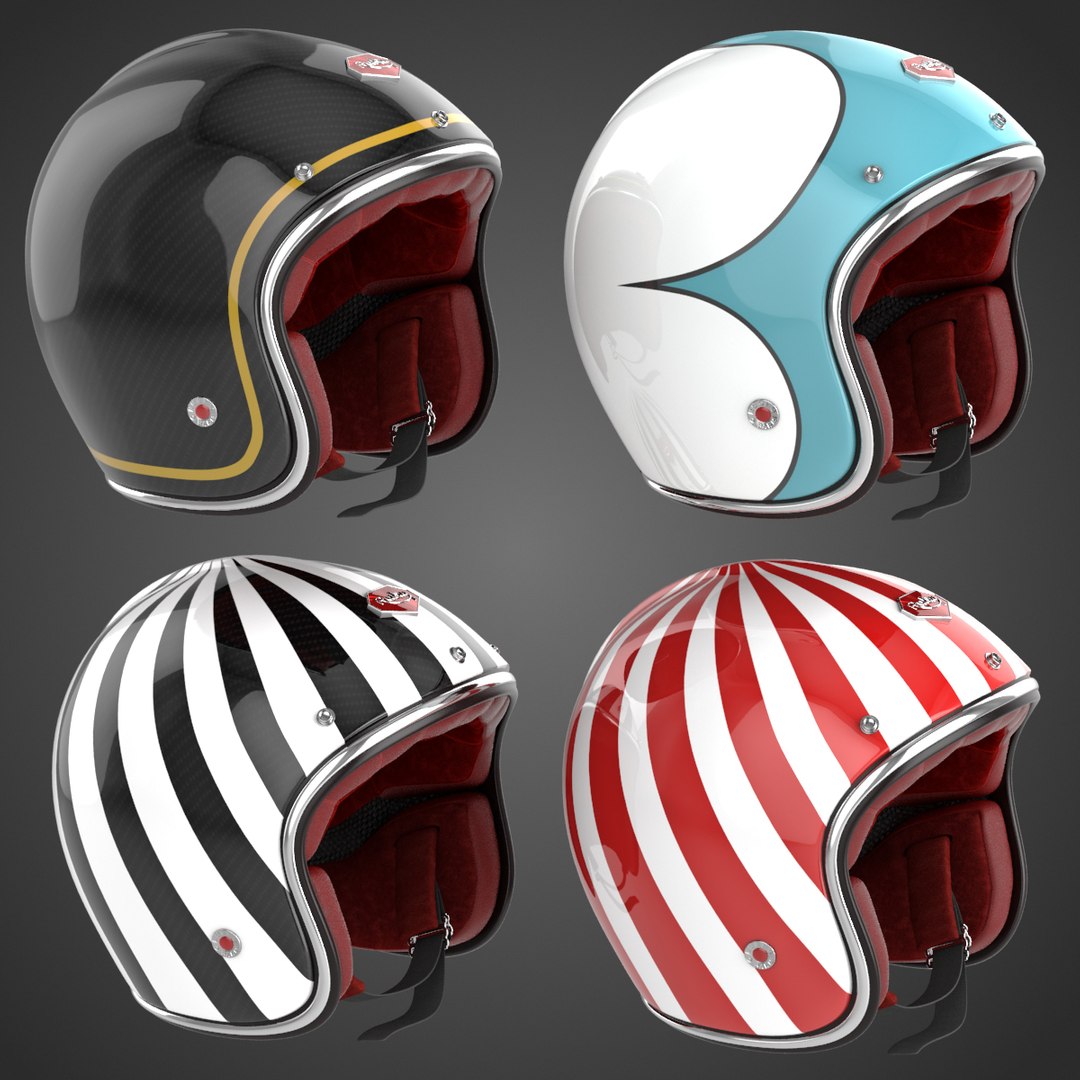 Motorcycles Helmet Ruby 3d Model