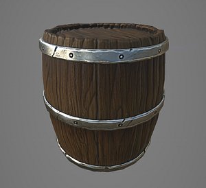 3dsmax gameready barrel wooden