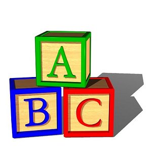 classic baby blocks toys 3d model