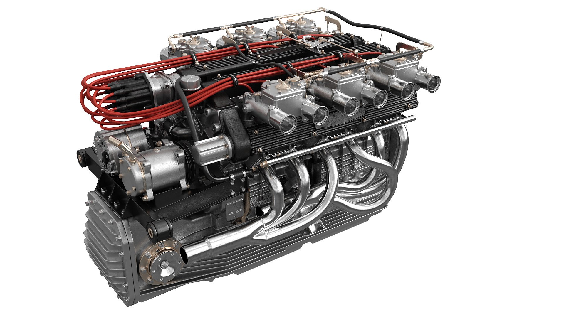 V12 Engine With Gearbox 3D - TurboSquid 1875831