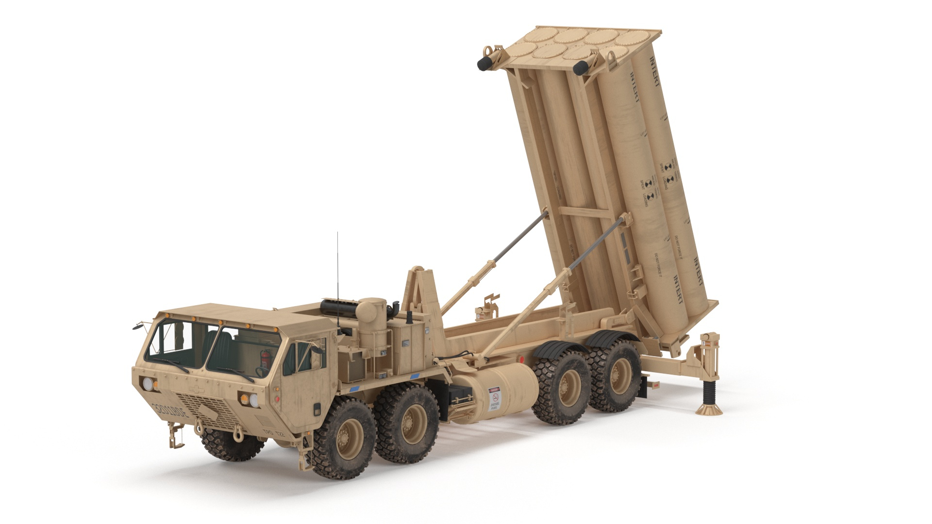 3D Model US Mobile Anti-Ballistic Missile System THAAD Open Version ...