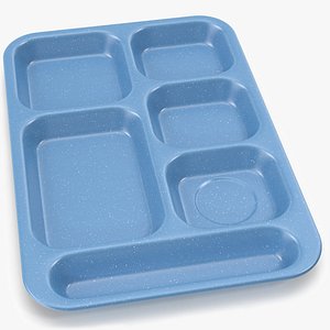3D lunch food tray model