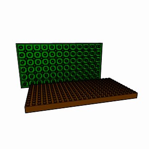 piece lego brick 12x24 3d 3ds