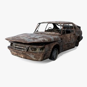 Burnt Retro Car 02