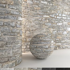3D Stone wall 20