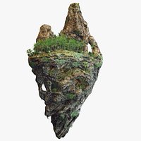 Floating Island With The Tropical Forest PBR