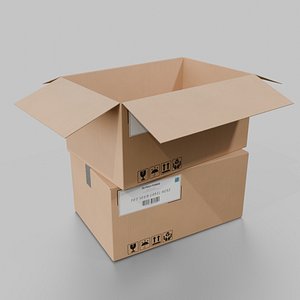 Regular Cardboard Box - Rigged and Fully Customizable