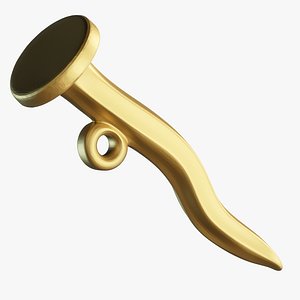 Curved Nail Pendant 3D model