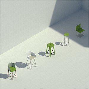 Bar stools 3D model