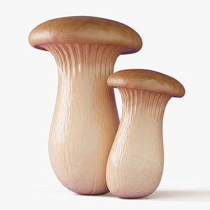 Eryngii Mushrooms 3D model