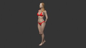 Beautiful Woman -Rigged 3d character