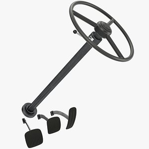 Retro Steering Wheel and Pedals Collection