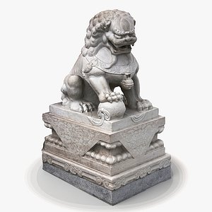 Chinese Foo Dog Statue Dragon 3D model