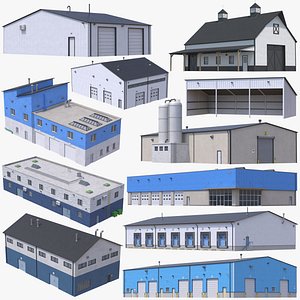 11 PBR Industrial Buildings Collection