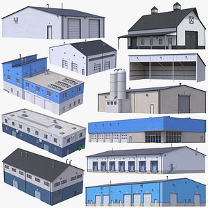 11 PBR Industrial Buildings Collection
