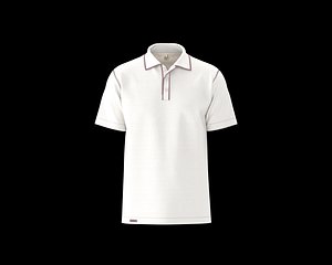 Mens polo shirt with different color tipping and overlock stitching
