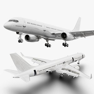 Boeing 757-200 Animated Rigged Aircraft 3D Model FBX Blender Realistic Airliner