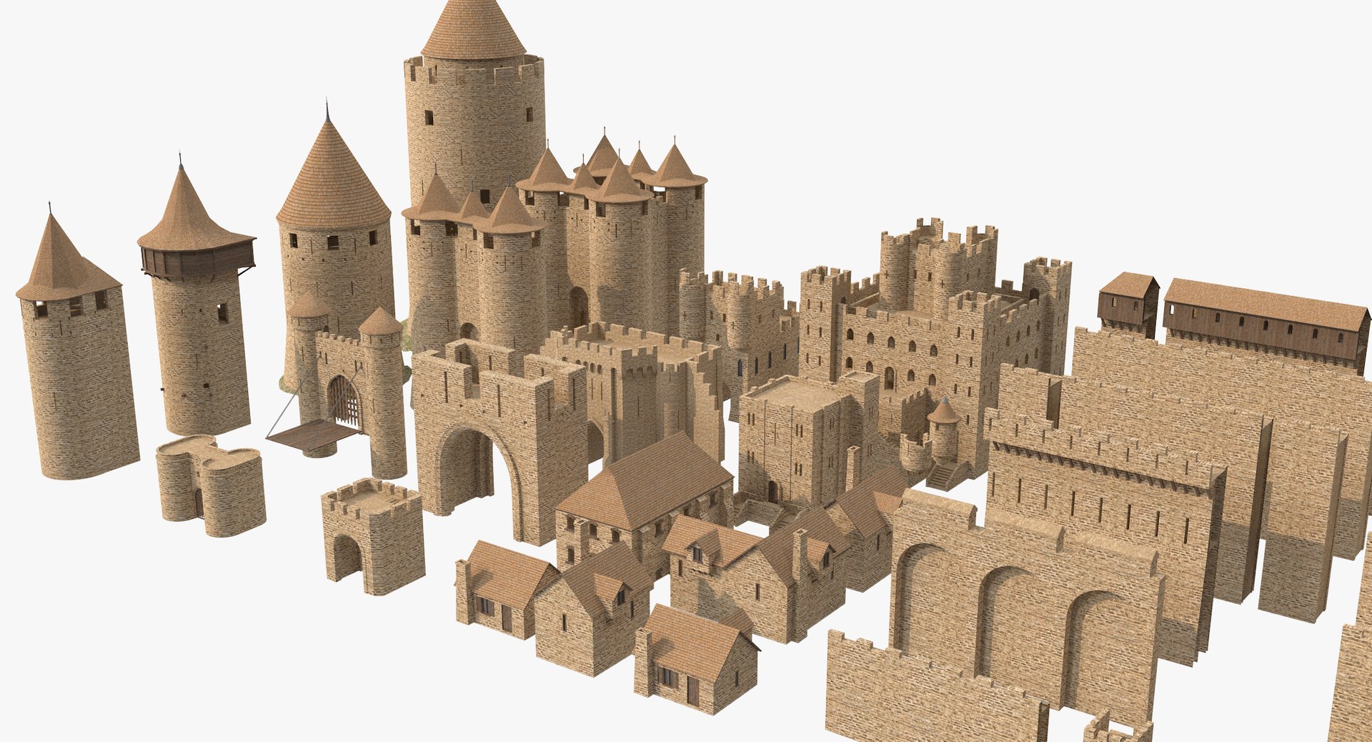 3D Kit1 Medieval Castle - TurboSquid 1267151