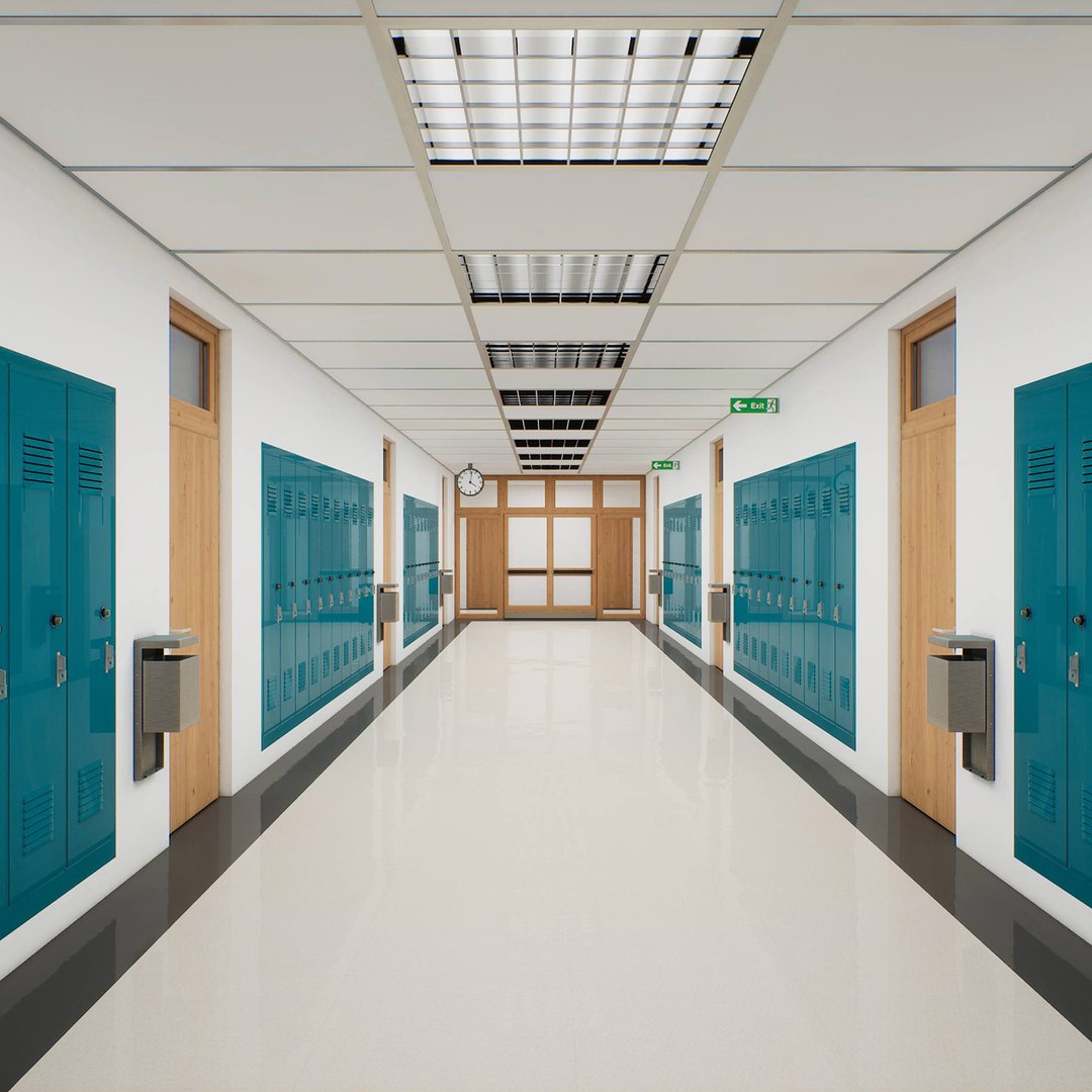 Schulflur UE4 3D-Modell - TurboSquid 1682736, image size:1080x1080