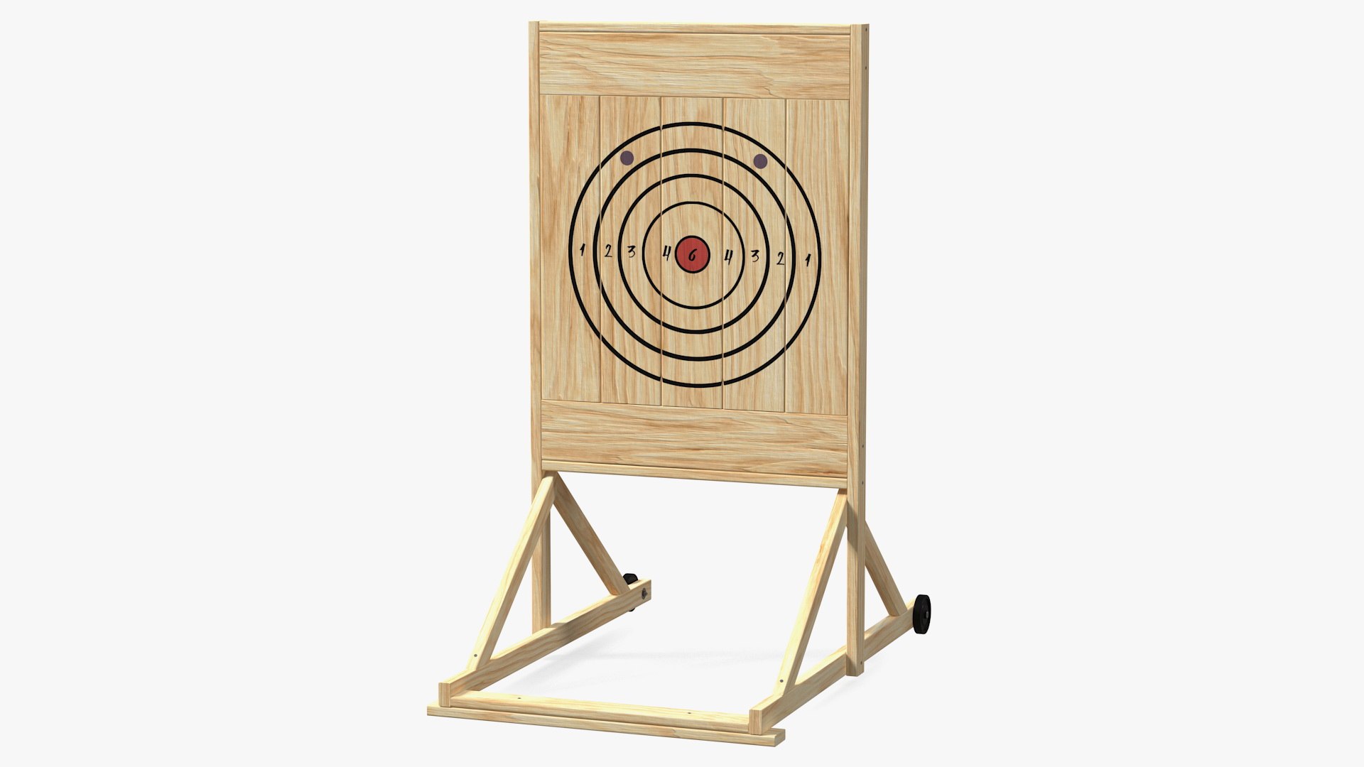 Wooden Axe Throwing Target 3D model preview