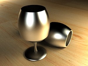 glass chrome 3d model