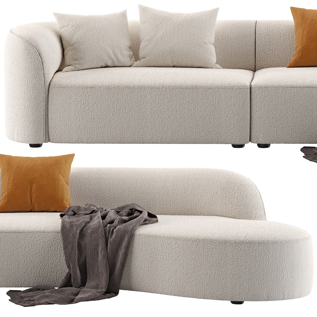 Formia Sectional Sofa By Acanva 3D Model - TurboSquid 2071482