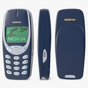 Original Nokia Phone 3310 Switched On 3D