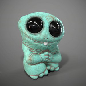 Cute Green Monster Of Clay