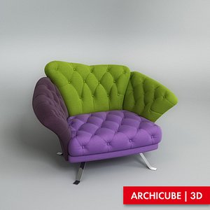 chair armchair 3d obj