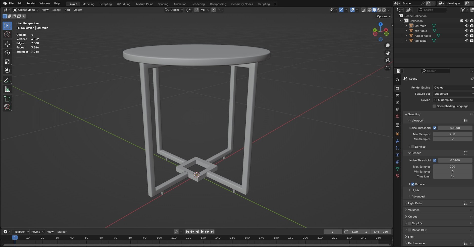 3D Model Round Table N7 - TurboSquid 2492954