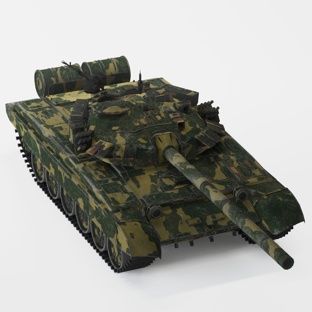 T72 tanque de guerra principal camo rigged Modelo 3D - TurboSquid 1123039
