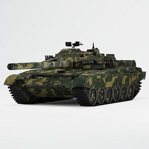 t-72 tank camouflage 3D model