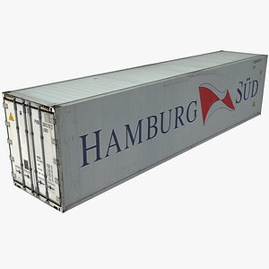 3d hamburg shipping cargo container model