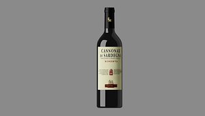 3D wine bottle