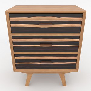3D Mid-Century Modern Chest of Drawers 75 Oslo