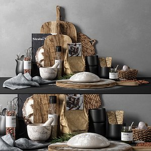 kitchen decor set 02 3D model