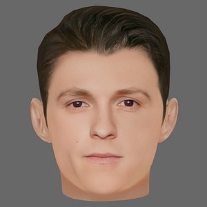 Tom Holland Head - Low poly head for gam 3D model