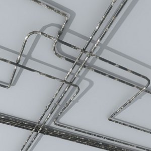 gas water pipes 3d model