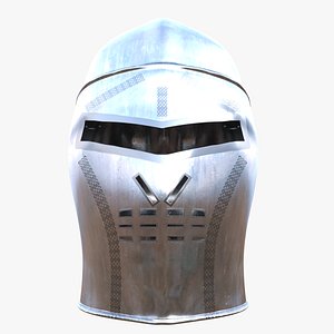 Medieval Knight Great Helm Low Poly PBR 3D Model 3D model