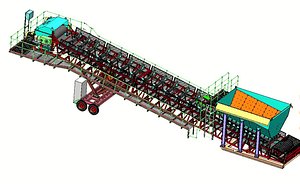 Mining Material Handling Conveyor System 3D CAD Model 3D model