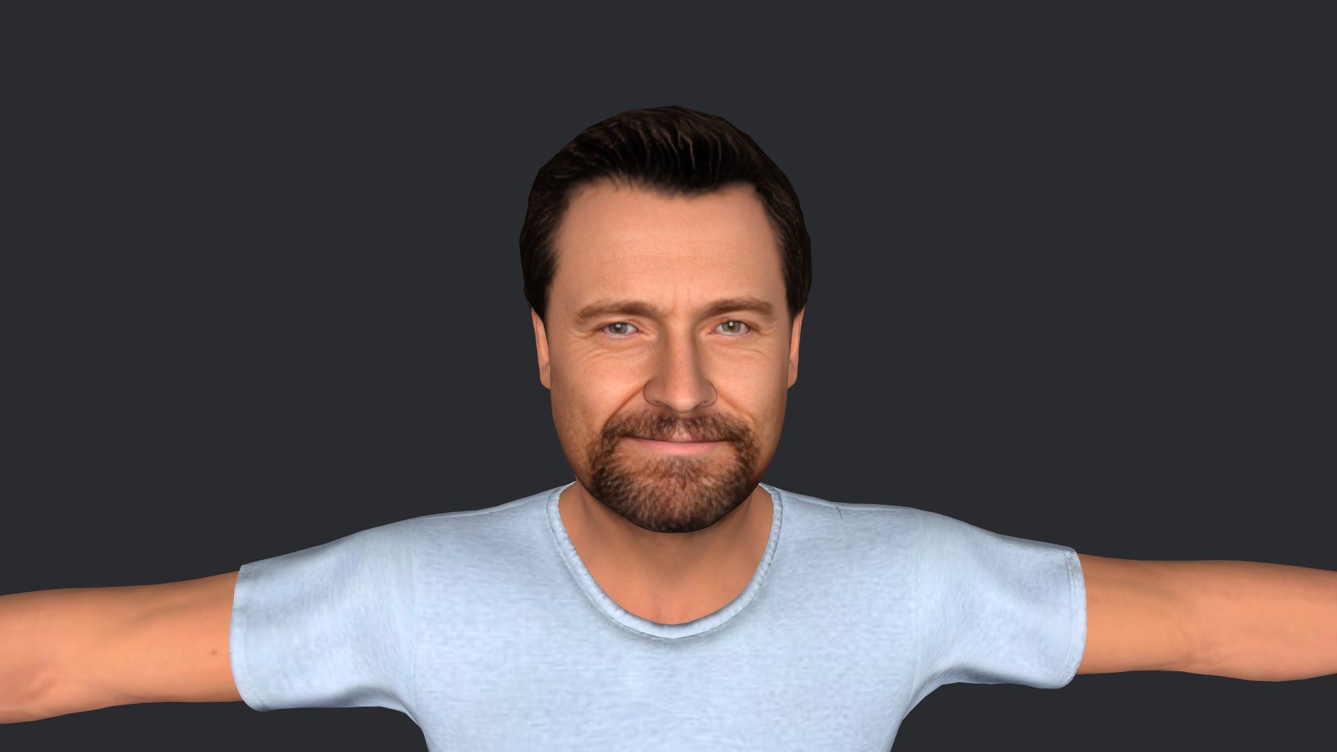 3D Hugh Jackman Hyper Realistic Full Body Fully Rigged 3D Character ...