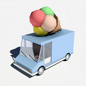 Cartoon Car Ice Cream Van