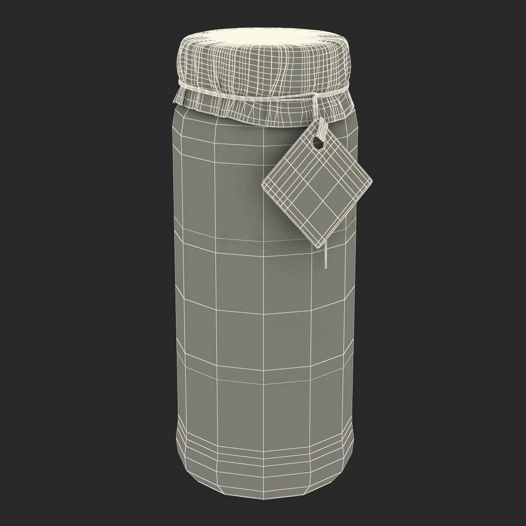 3d max green tea glass jar