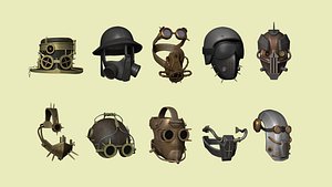 Steampunk Helmets Collection - SciFi Character Design
